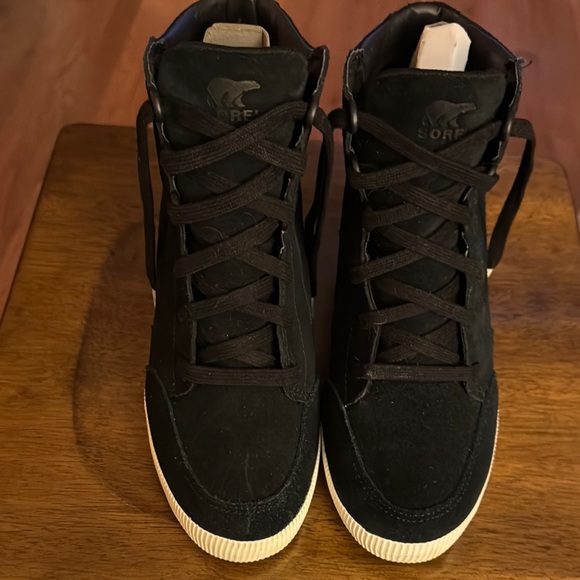 Sorel Black High-Top Sneakers with Suede Upper - Picture 4 of 5